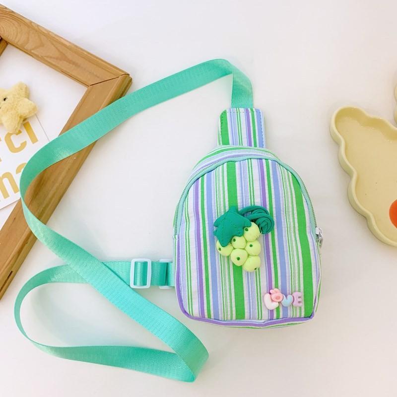 Adorable Kids Flower Pattern Chest Bag Lightweight Cartoon Tulip Design For Everyday Use