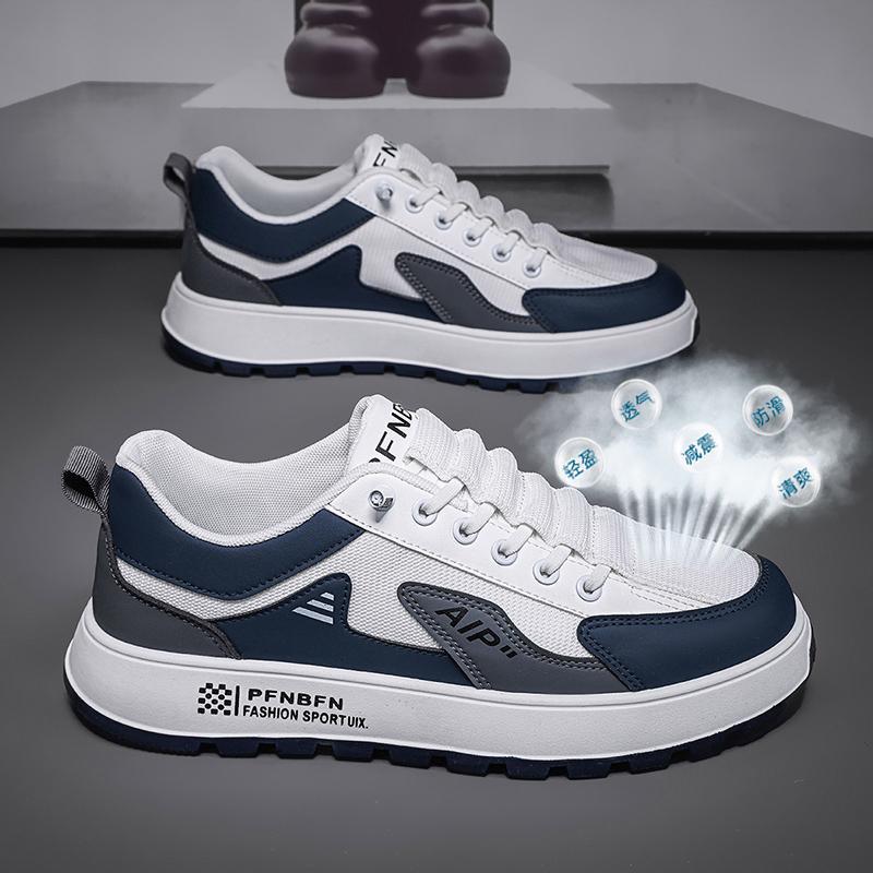 

Men s shoes spring 2025 new breathable mesh trend versatile youth leisure sports one pedal thick baseplate shoes 44