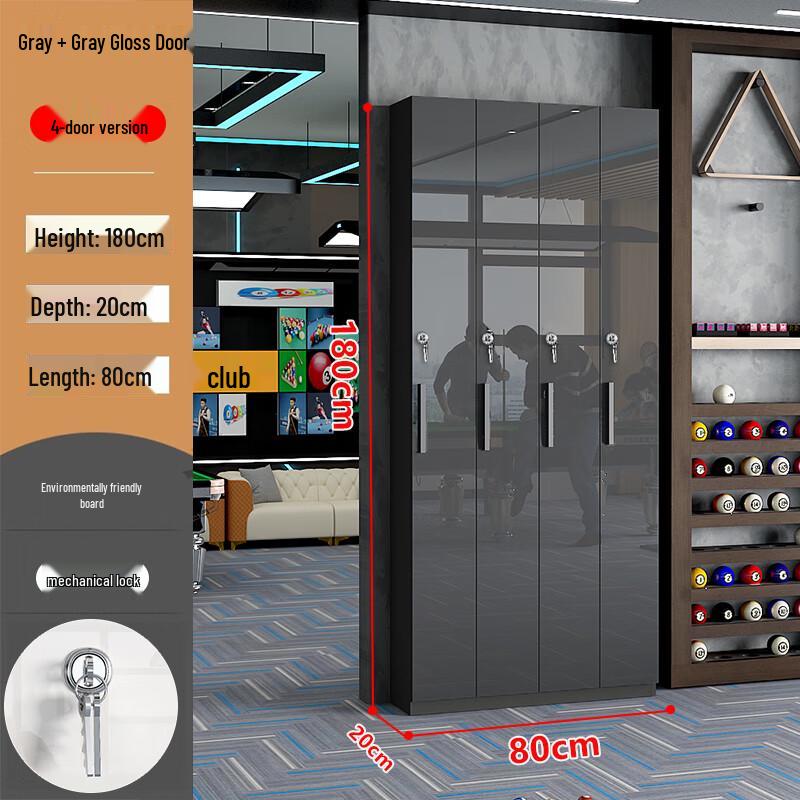 Four-Door Billiard Cue Storage Cabinet