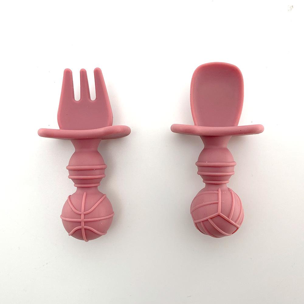 Silicone Cartoon Bear Baby Plate & Bowl Set with Integrated Suction Cup - Children's Tableware & Utensils