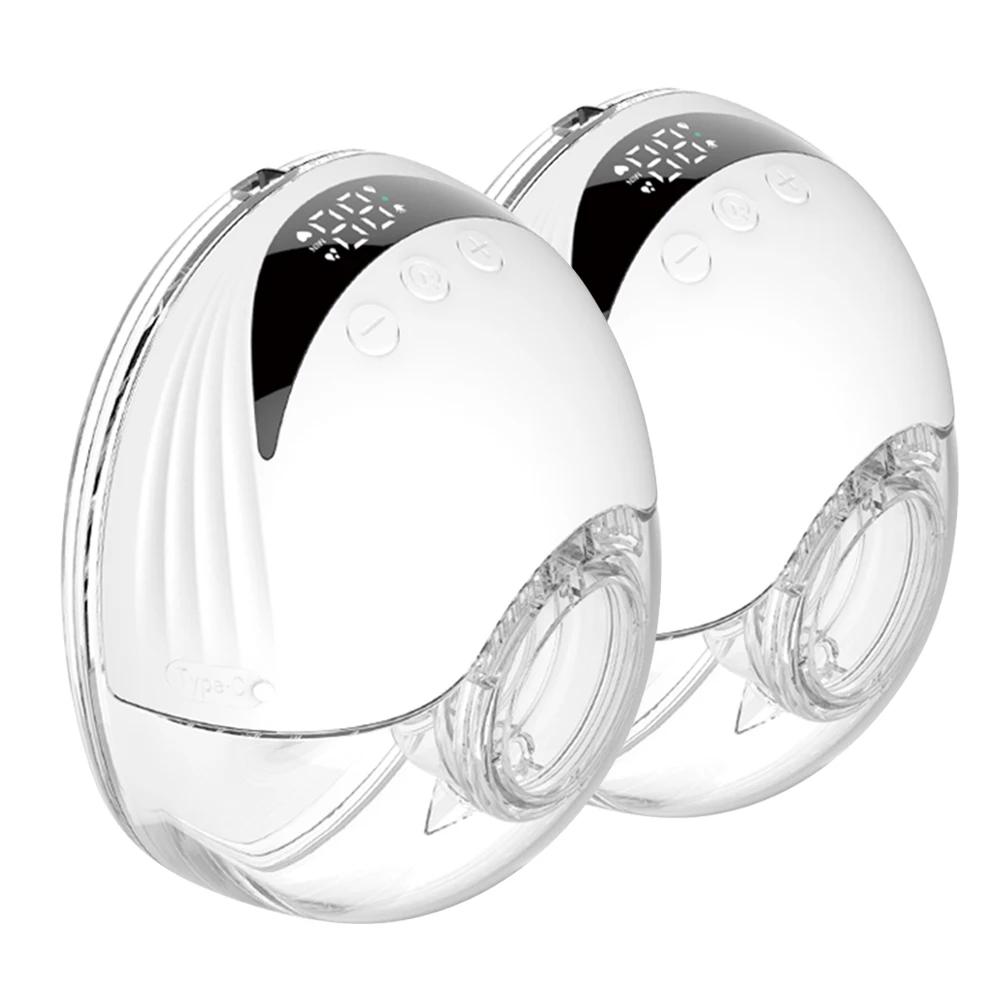 

Носимая 210 мл большая емкость Hands Free электрический портативный молокоотсос без BPA со светодиодным дисплеем 4 режима и 12 уровней