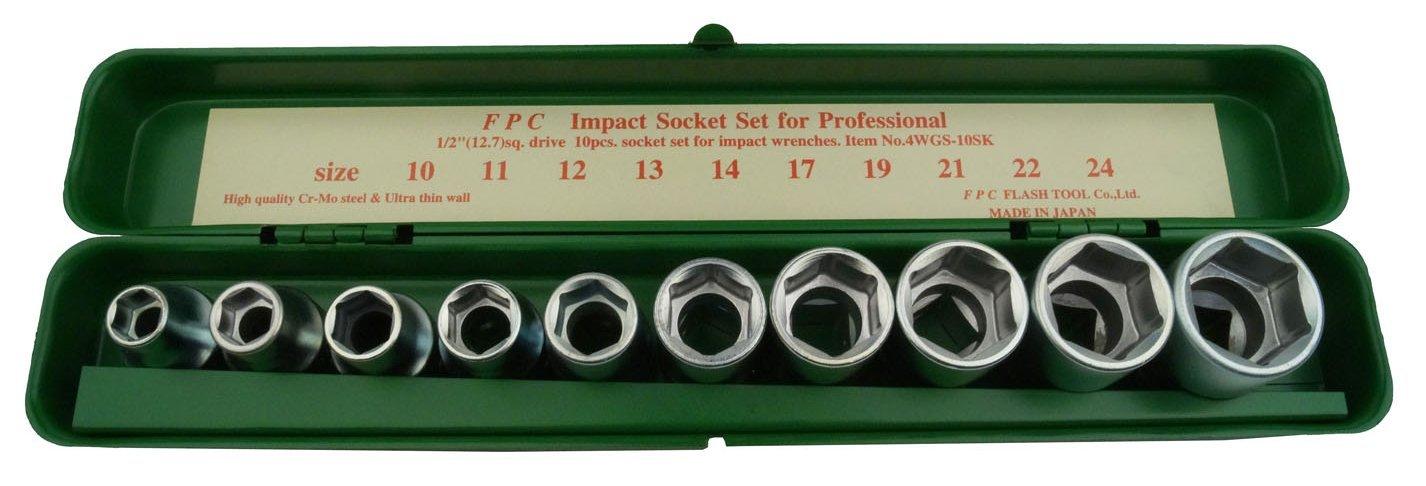 

Flash Tool Super Slim Short Socket Set Set 4WGS-10SK 10-Piece