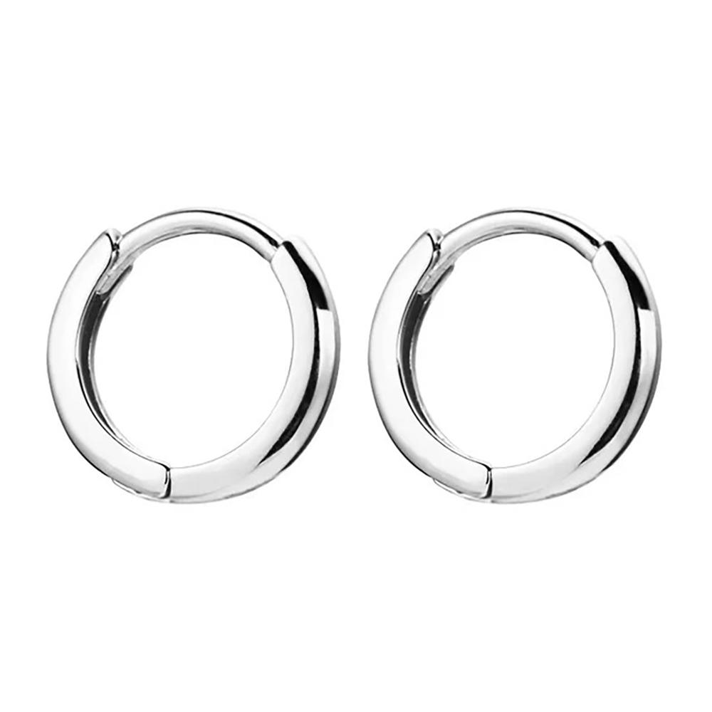 1 Pair Stainless Steel Cubic Zirconia Minimal Hoop Earrings for Women Small Huggie Thin Cartilage Helix Tragus Piercing Jewelry