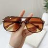 Oversized Square Sunglasses Vintage Double Bridge Sun Glasses Women Trendy Luxury Brand Design Outdoor Shades Uv400 Eyeglasses