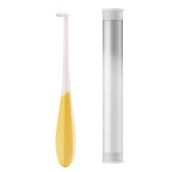 

Зубная щетка для собак Щетка для ухода за зубами для котят и маленьких собак Удаление старого зубного налета и зубного камня Инструмент для чистки зубов кошек A жёлтый