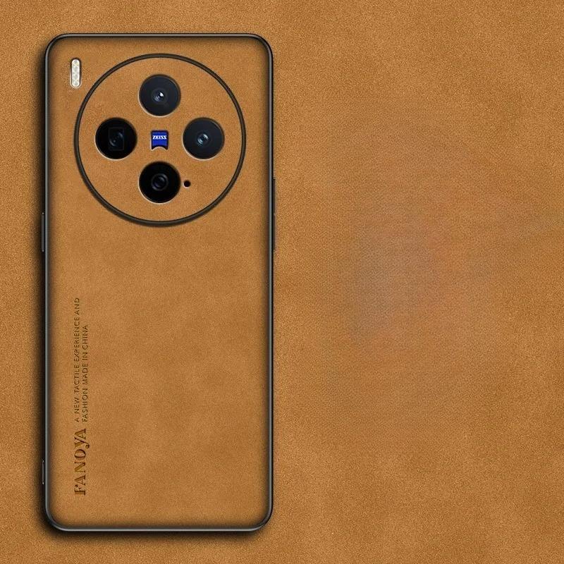 

Case For VIVO X300 Pro Sheepskin PU Leather Cover For VIVO X300 X300Pro Matte Soft Silicone Shockproof Bumper Cases Shell For VIVO X300