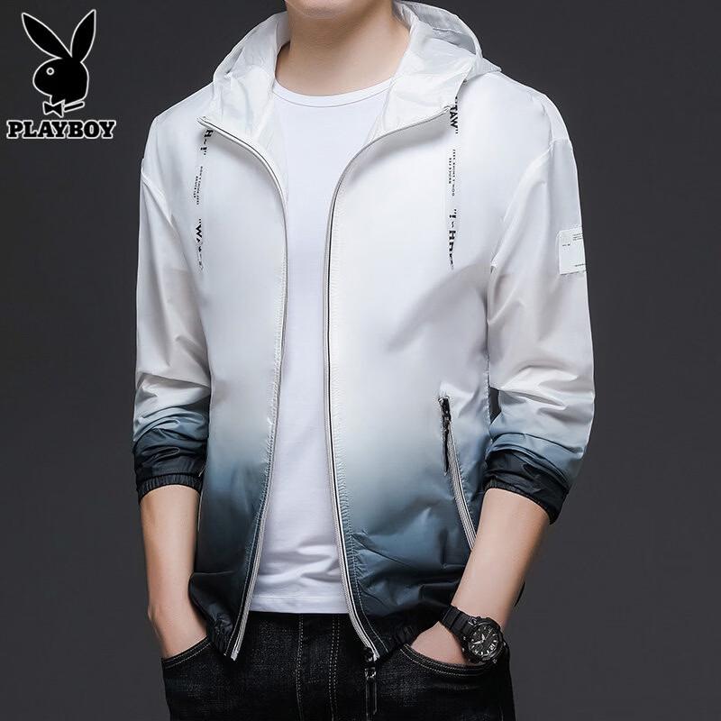 PLAYBOY Men s Gradient Sun Protection Hooded Jacket 2XL