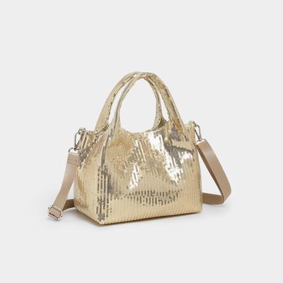 Elegante französische Pailletten-Pendler-Tasche – Handtasche & Umhängetasche für den Abend
