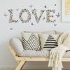 Flower Butterfly LOVE Bedroom Living Room Study Background Landscaping Wall Sticker