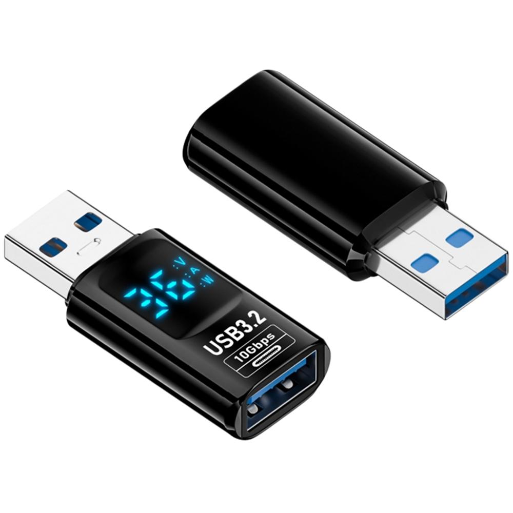 

60W 10Gbps Data Transfer Adapter Digital Display USB-A to USB-A Mini Converter As Shown A