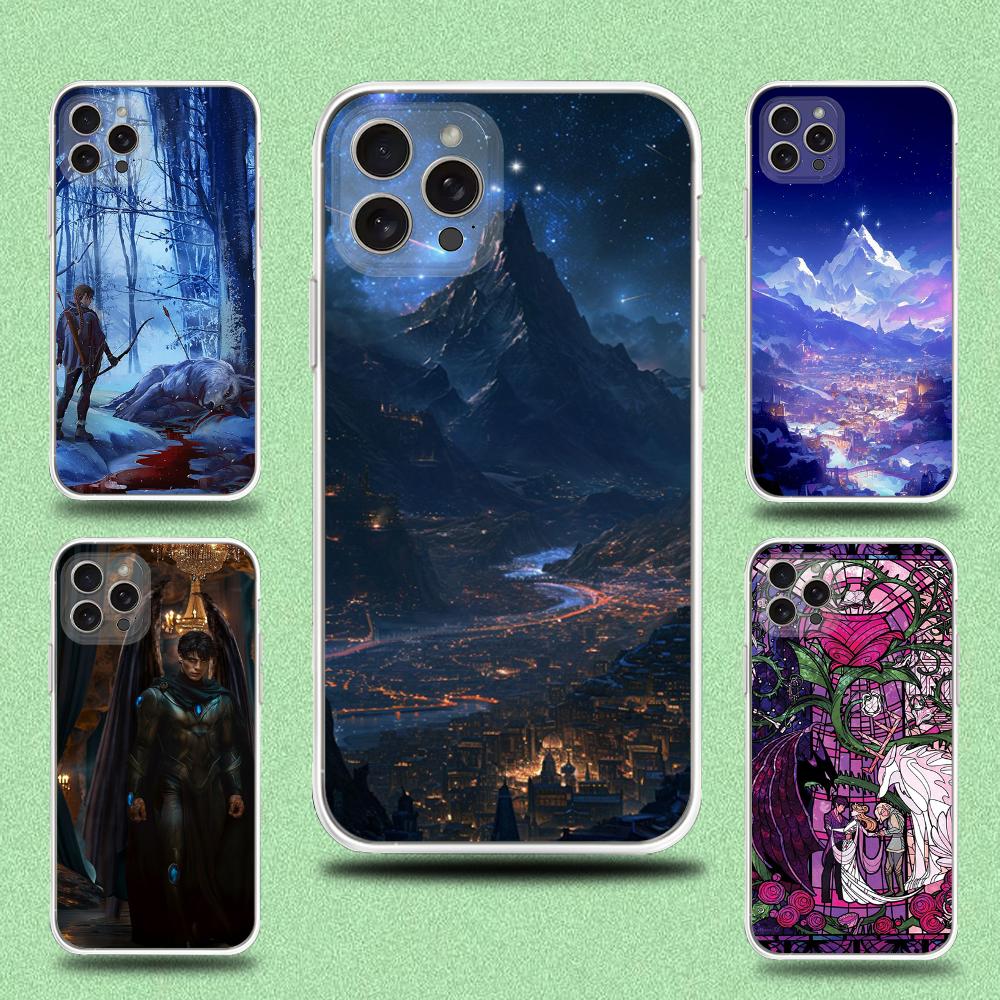 Acotar A Court of Mist and Fury Phone Case For iPhone 16,15,14,13,12,11 Plus,Pro,Max,XR,XS,X,7,8 Plus,SE,Mini Transparent Shell