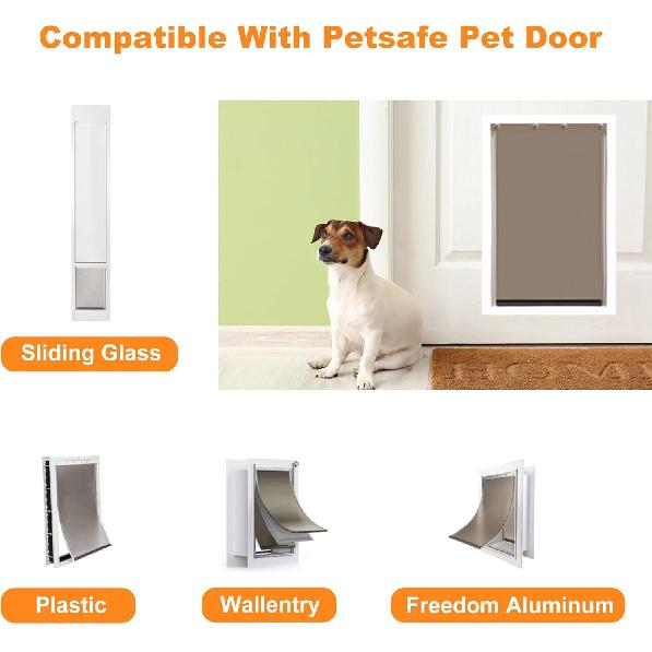 PAC11-11038 Dog Door Replacement Flap - Pet Doggie Replacement Flap Door with Screws Fits PetSafe, Medium Size 12 7/8" x 8 1/8"
