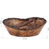 Divit Shilp Natural Wooden Tray, Serving Bowl for Salad, Veggies and Fruits, Large Deep Tray for Family, Party (Bark Edge Wavy Divided Bowl)