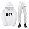 ESSENTIALS Double Line High Street Fleece Hoodie Set 1977 Trendy Casual Loose Fit.