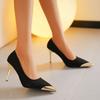 2025 Summer Women's Modern Slip on Pumps Pointed Toe Super High Thin Heels Classic Shoes Fashion Sexy Party with Shoes Female