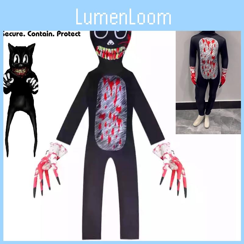 Halloween Performance Kostüm Sirenhead Cartoon Katze Bodysuit Set Für Kinder Cartoon Katze Thema