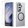 Ultra Transparent Magsafe Wireless Charge Phone Case For Samsung Galaxy Z Fold 7 6 5 4 3 5G Screen Protect Hard Shockproof Cover