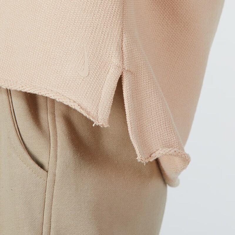 Nike As W Ny Tf Cozy Flc Hd Solid Color Loose Pullover Hoodie Women Hoodies Dusty-Pink DR7839-217