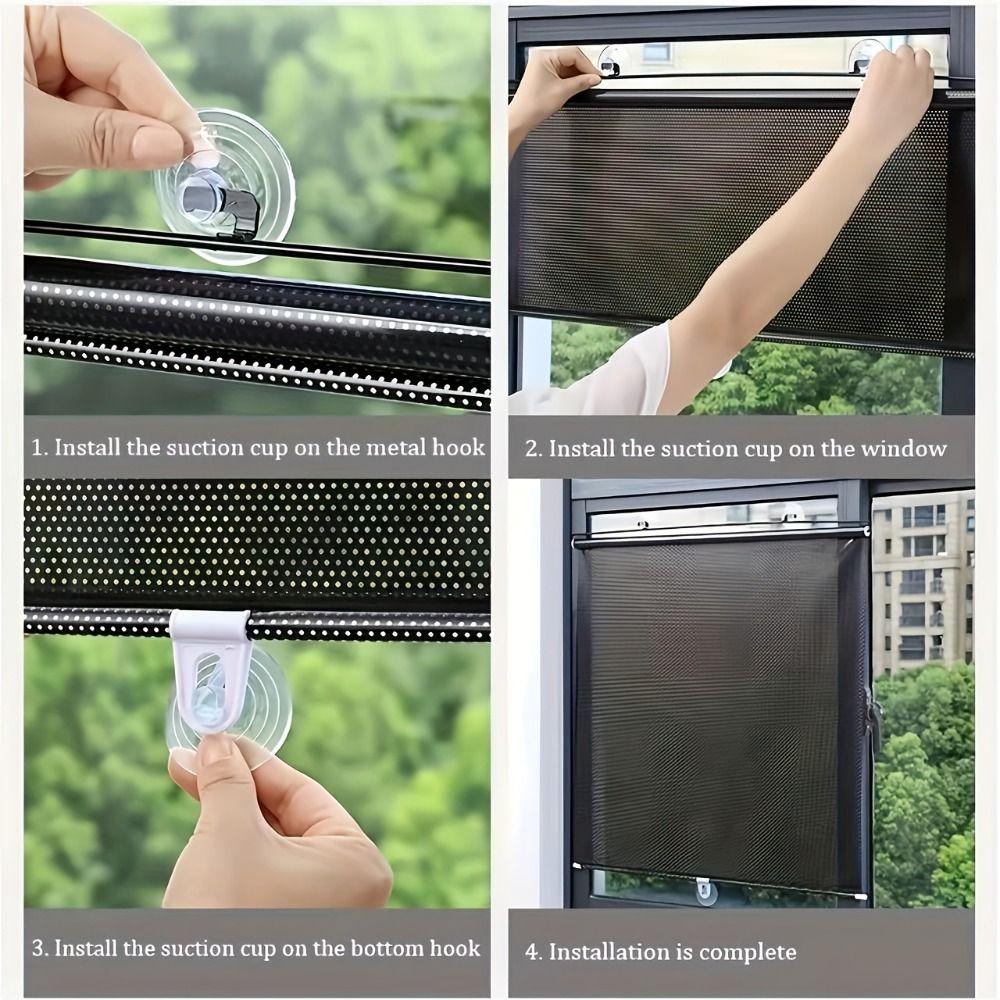 Retractable Car Sun Block Shutter Glare Guard Car Telescopic Curtain Automobile