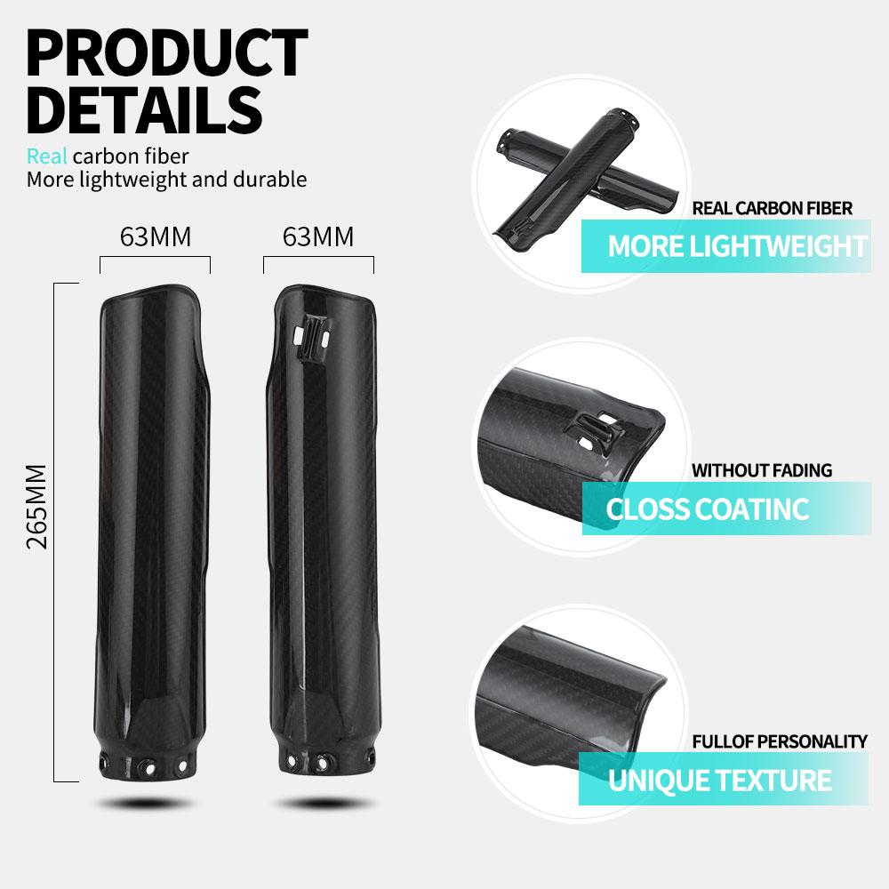 Funparts Motorcycles Fork Guard Shock Protection Cover Carbon Fiber For Surron Light Bee S/X Electric Bike E-bike Accessories