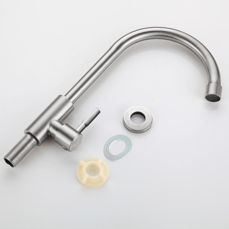 Jednopáková studená nerezová kuchyňská baterie, Dřez, Umyvadlo na zeleninu, Otočná baterie