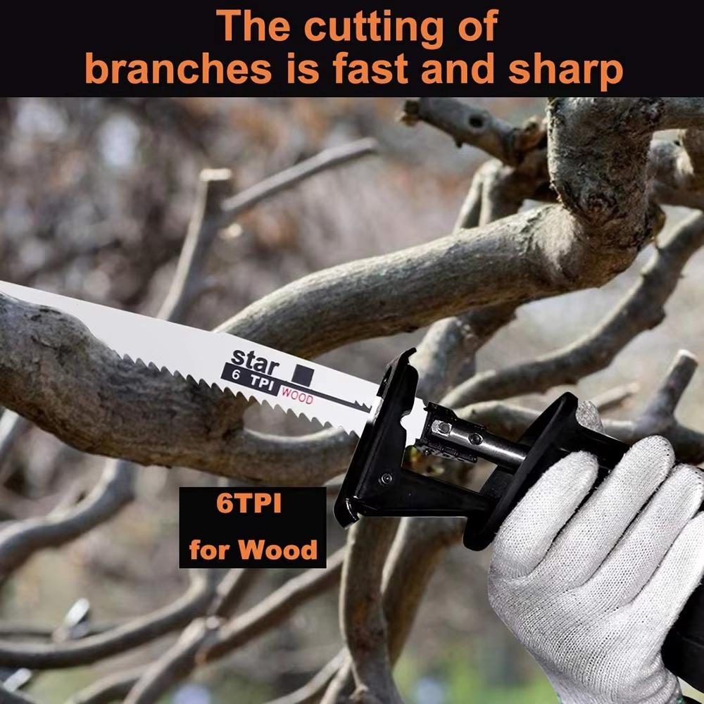 1set Reciprocating Saw Blades Saber Saw Handsaw Multi Saw Blade For Cutting Wood Metal PVC Tube Power Tools Accessories