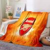 Coperta in Flanella con Stemma dell'Arsenal Football Club, Poliestere Morbido, Design Moderno, Per Tutte le Stagioni per Campeggio, Viaggi, Regali per Feste o Compleanni