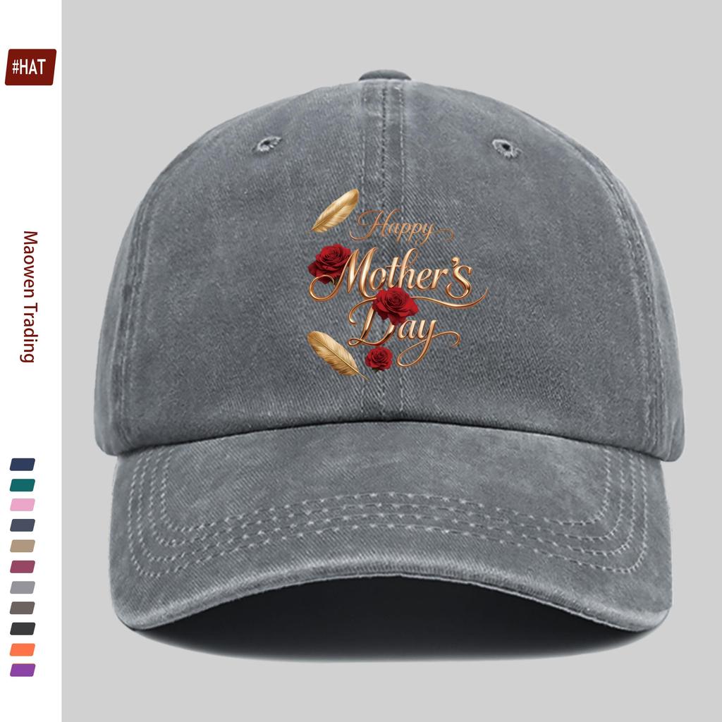 pc pcs Rose Golden Foil Print Trucker Hat Adjustable Snapback Cap Suitable for Women Men Lightweight Vintage Baseball Cap