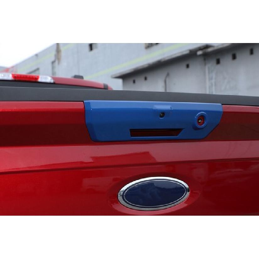 Blue Rear Door Tailgate Door Handle Cover Trim Shell Frame For Ford F150 +