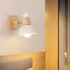 Nordic LED Wall Lamp Wood Iron Lighting Fixture Guest Room Balcony Staircase Wall Sconce Bedroom Bedside Room Decor Illumination