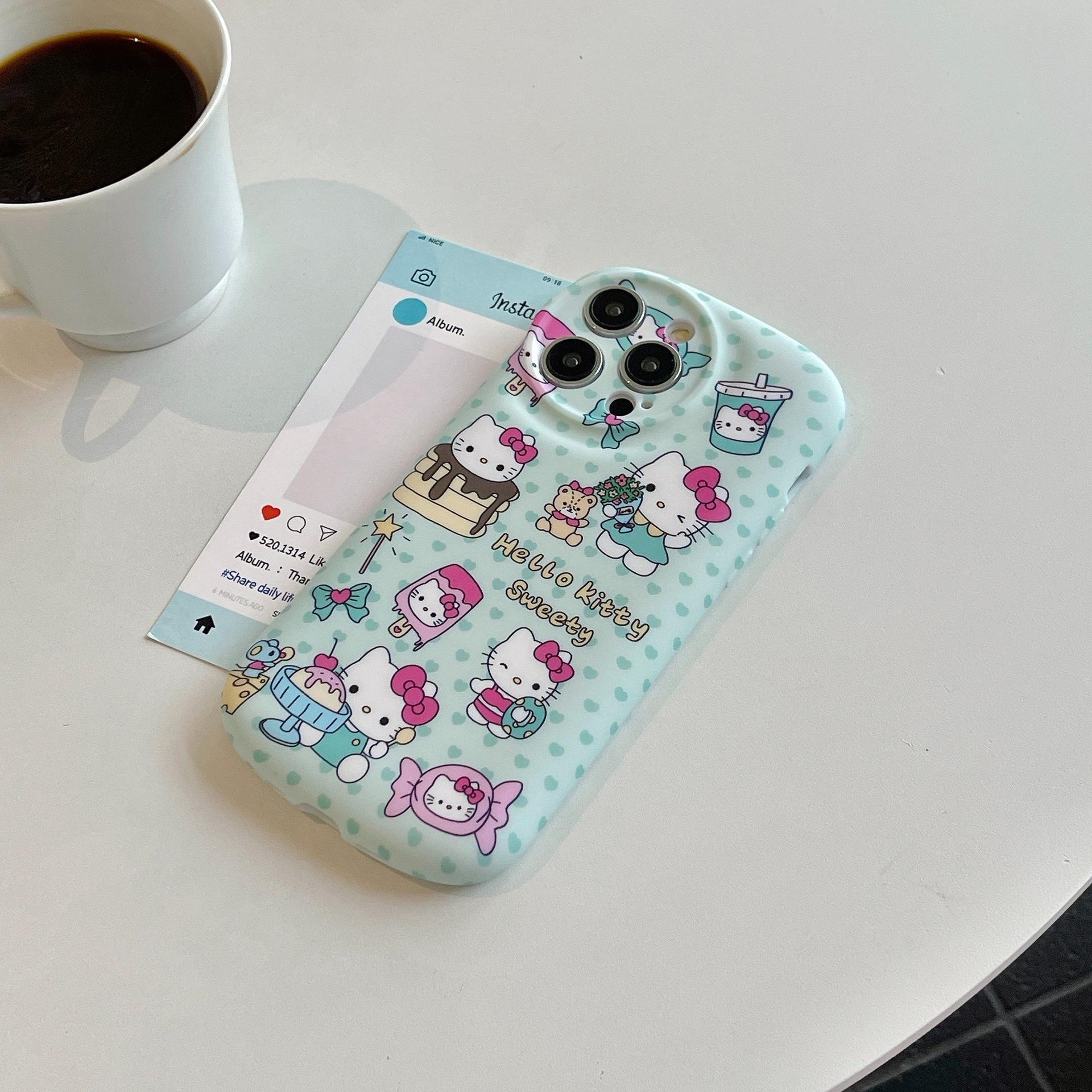 

KT Cat Frosted Soft Case for iPhone 17/16 Pro Max/15/14 - Green 13 Pro Max