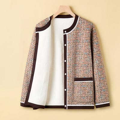 Middle-aged and Elderly Women's Grandma's Little Fragrant Wild Coat Mother's Short Coat Spring and Autumn New Casual Western Style Plus Size