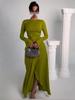 European and American Women's Spring 2025 Satin Evening Gown