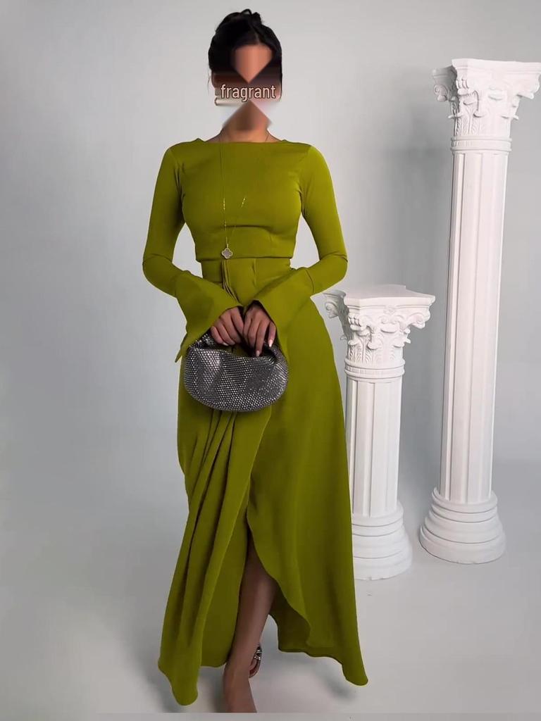 European and American Women's Spring 2025 Satin Evening Gown