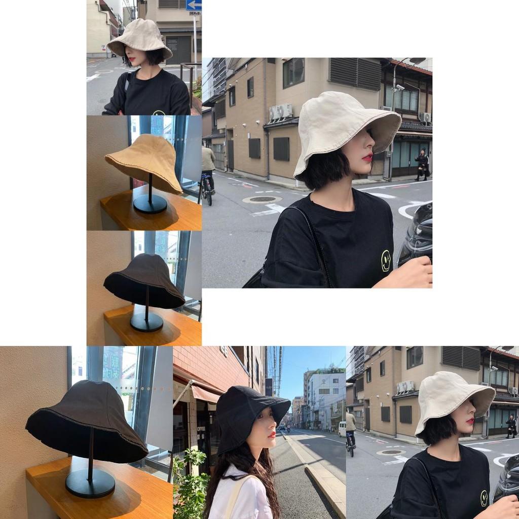 Beige Versatile Korean Style Fisherman Hat Trendy Wide Brim Sunshade Summer Hat For Women