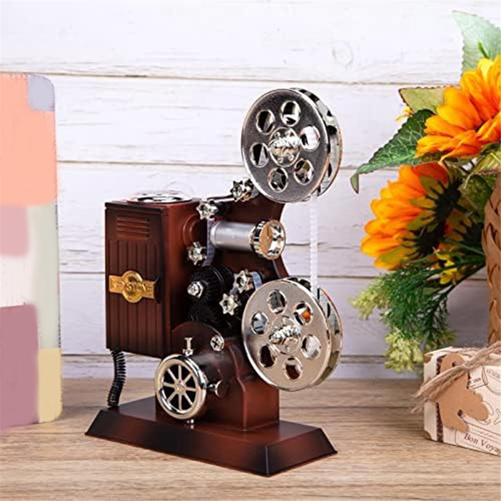 2025+ Movie Projector Music Box, Mini Antique Vintage Craft Music Box Plays Tune For Birthday Home/Office/Study Room DéCor