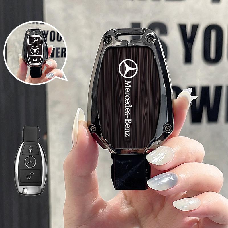 CRI1Car Key Case Cover Key Bag Accessories For Mercedes Benz A B C S Class AMG GLA CLA GLC W221 W204 W176 W205 Shell Fob Keychain