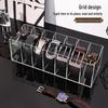 Acrylic Multi-Grid Desktop Belt Storage Box for Cosmetics