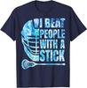 Lacrosse-Shirt Lax I Beat People With A Stick Boys Youth Men T-Shirt