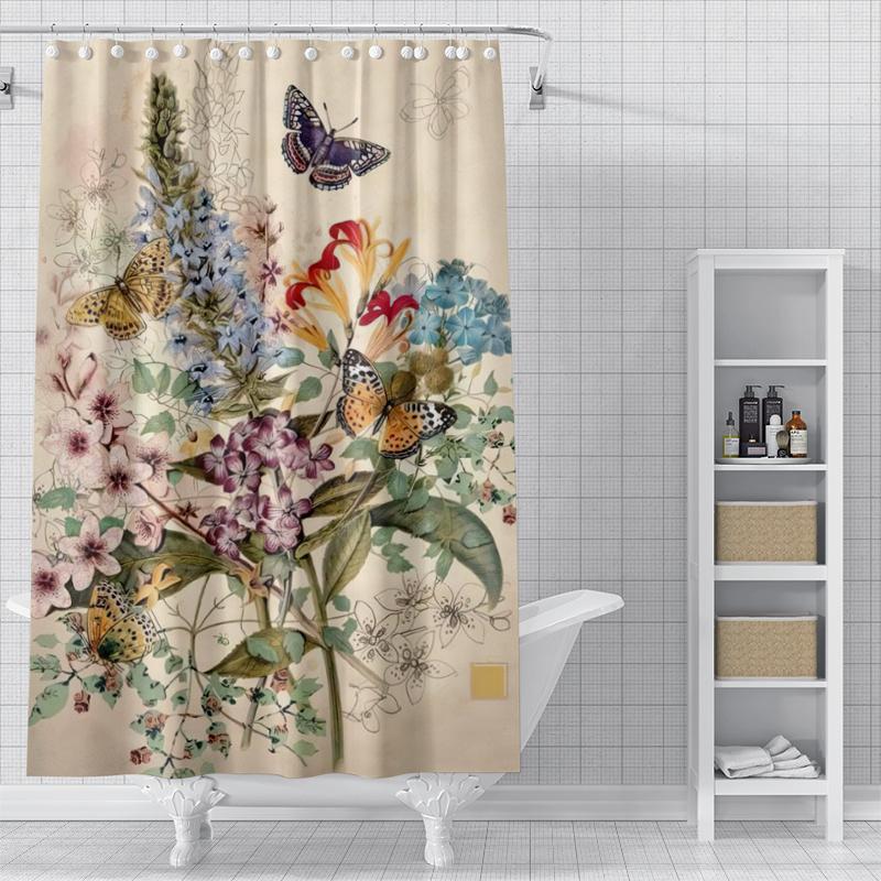 Domácí sprchové závěsy do koupelny voděodolná látka Přírodní Zvířecí Styl koupelnové Závěsy moderní sprchový závěs 180x200 240x200