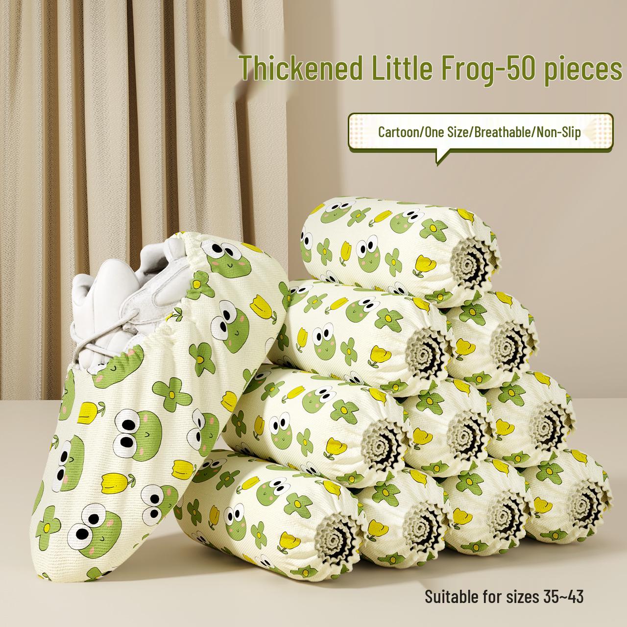 Children s Cartoon Non-Woven Shoe Covers - Thick, Wear-Resistant, Dustproof, Non-Slip for Indoor Use