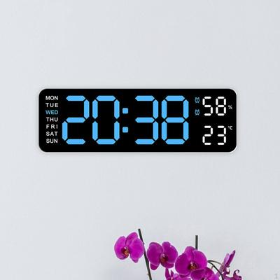 Digital Alarm Clock Electric Desk Double Alarms Multipurpose Practical Wall Mount Modern