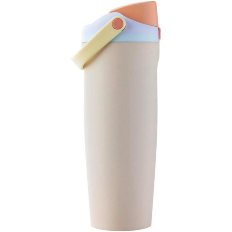 1PC 30oz thermos cup 304 stainless steel fruit cup portable bouncing cup portable double drinking cup straw cup 30 OZ