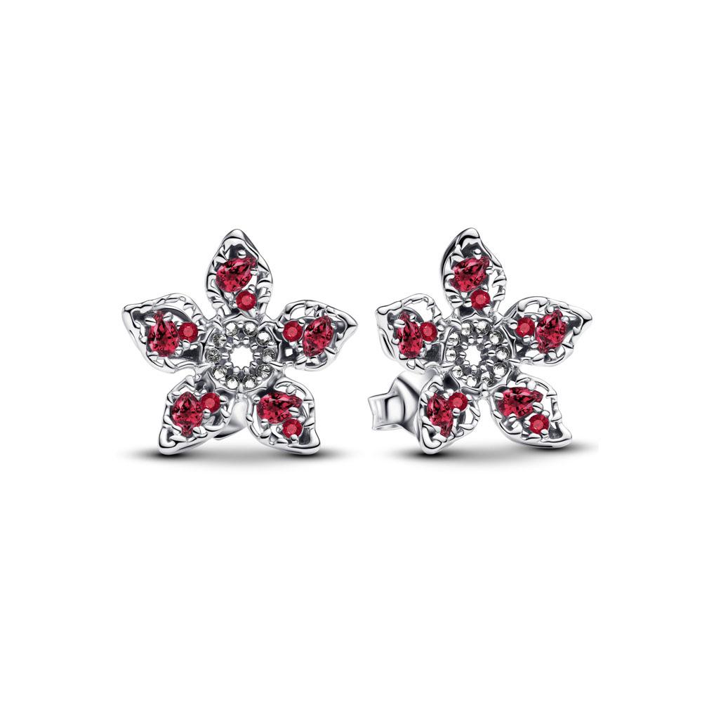 925 Silber Schleifenohrstecker mit Federn Blaue Blume Schmetterling Hochzeitsfeier Schmuck Geschenk für Frauen Modeaccessoire