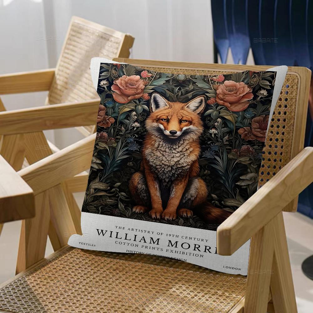 Neutral William Morris Pillow Gift Home Office Decoration Bedroom Sofa Car Cushion Cover Case 45x45