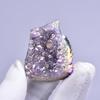 Electroplated Amethyst Cluster: Natural Purple Crystal Raw Stone Desktop Ornament