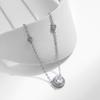 MODIAN 925 Sterling Silver Luxury Sparkling Round CZ Pendant Necklaces Wedding Link Chain Necklaces For Women Fine Jewelry Gifts