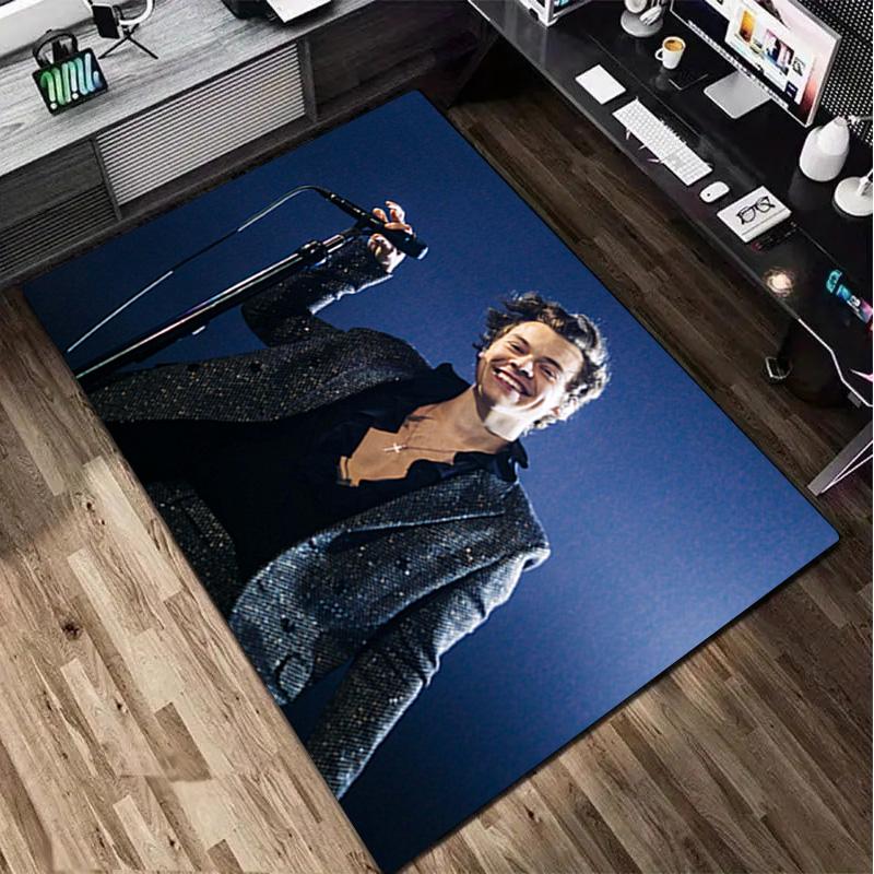 1Pc Harry Styles Print Rug - home decoration Carpet For Living Room Bedroom Flooring Computer Chair Area Rug