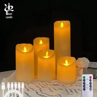 Luz de Vela Oscilante con Control Remoto LED para Ambiente de Halloween y Navidad