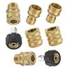 8PCS Pressure Washer Adapter Quick Release Coupling Set M22 3/8 IN 3/4 Inch High Pressure Washer Adapter Kit